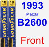 Front Wiper Blade Pack for 1993 Mazda B2600 - Premium