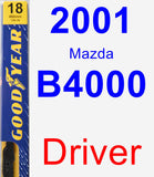 Driver Wiper Blade for 2001 Mazda B4000 - Premium