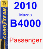 Passenger Wiper Blade for 2010 Mazda B4000 - Premium