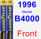 Front Wiper Blade Pack for 1996 Mazda B4000 - Premium