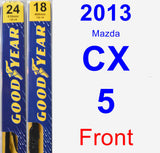 Front Wiper Blade Pack for 2013 Mazda CX-5 - Premium
