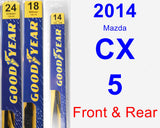 Front & Rear Wiper Blade Pack for 2014 Mazda CX-5 - Premium
