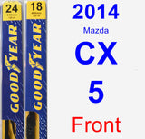 Front Wiper Blade Pack for 2014 Mazda CX-5 - Premium