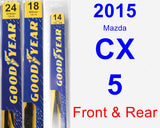 Front & Rear Wiper Blade Pack for 2015 Mazda CX-5 - Premium