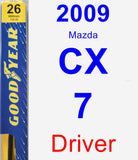 Driver Wiper Blade for 2009 Mazda CX-7 - Premium
