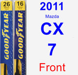 Front Wiper Blade Pack for 2011 Mazda CX-7 - Premium