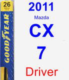Driver Wiper Blade for 2011 Mazda CX-7 - Premium