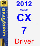 Driver Wiper Blade for 2012 Mazda CX-7 - Premium