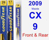 Front & Rear Wiper Blade Pack for 2009 Mazda CX-9 - Premium