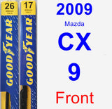 Front Wiper Blade Pack for 2009 Mazda CX-9 - Premium