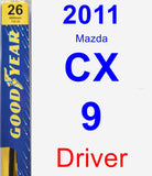 Driver Wiper Blade for 2011 Mazda CX-9 - Premium