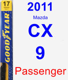 Passenger Wiper Blade for 2011 Mazda CX-9 - Premium