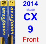 Front Wiper Blade Pack for 2014 Mazda CX-9 - Premium