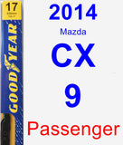 Passenger Wiper Blade for 2014 Mazda CX-9 - Premium