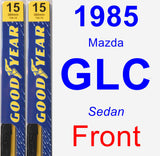 Front Wiper Blade Pack for 1985 Mazda GLC - Premium