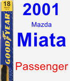 Passenger Wiper Blade for 2001 Mazda Miata - Premium