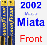 Front Wiper Blade Pack for 2002 Mazda Miata - Premium