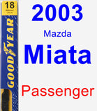 Passenger Wiper Blade for 2003 Mazda Miata - Premium