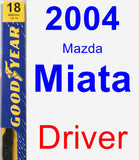 Driver Wiper Blade for 2004 Mazda Miata - Premium