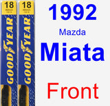 Front Wiper Blade Pack for 1992 Mazda Miata - Premium