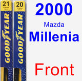 Front Wiper Blade Pack for 2000 Mazda Millenia - Premium