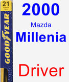 Driver Wiper Blade for 2000 Mazda Millenia - Premium