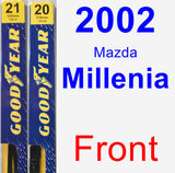 Front Wiper Blade Pack for 2002 Mazda Millenia - Premium