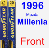 Front Wiper Blade Pack for 1996 Mazda Millenia - Premium