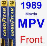 Front Wiper Blade Pack for 1989 Mazda MPV - Premium