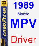 Driver Wiper Blade for 1989 Mazda MPV - Premium