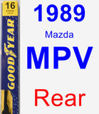 Rear Wiper Blade for 1989 Mazda MPV - Premium