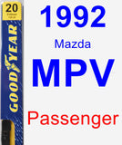 Passenger Wiper Blade for 1992 Mazda MPV - Premium