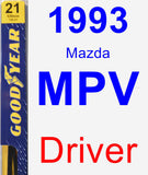 Driver Wiper Blade for 1993 Mazda MPV - Premium