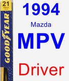 Driver Wiper Blade for 1994 Mazda MPV - Premium