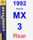 Rear Wiper Blade for 1992 Mazda MX-3 - Premium