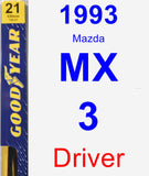 Driver Wiper Blade for 1993 Mazda MX-3 - Premium