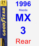 Rear Wiper Blade for 1996 Mazda MX-3 - Premium