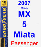 Passenger Wiper Blade for 2007 Mazda MX-5 Miata - Premium