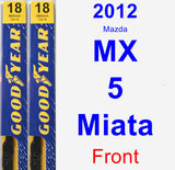 Front Wiper Blade Pack for 2012 Mazda MX-5 Miata - Premium