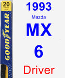 Driver Wiper Blade for 1993 Mazda MX-6 - Premium