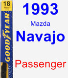 Passenger Wiper Blade for 1993 Mazda Navajo - Premium