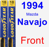 Front Wiper Blade Pack for 1994 Mazda Navajo - Premium