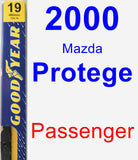 Passenger Wiper Blade for 2000 Mazda Protege - Premium