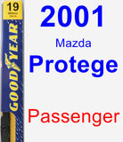 Passenger Wiper Blade for 2001 Mazda Protege - Premium