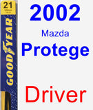 Driver Wiper Blade for 2002 Mazda Protege - Premium