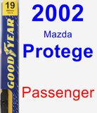 Passenger Wiper Blade for 2002 Mazda Protege - Premium