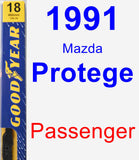 Passenger Wiper Blade for 1991 Mazda Protege - Premium