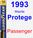 Passenger Wiper Blade for 1993 Mazda Protege - Premium