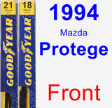 Front Wiper Blade Pack for 1994 Mazda Protege - Premium