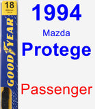 Passenger Wiper Blade for 1994 Mazda Protege - Premium